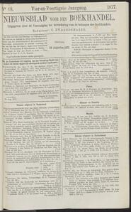 Nieuwsblad voor den boekhandel jrg 44, 1877, no 68, 24-08-1877 in 