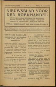 Nieuwsblad voor den boekhandel jrg 88, 1921, no 8, 28-01-1921 in 