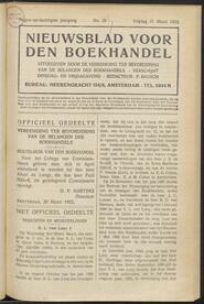 Nieuwsblad voor den boekhandel jrg 89, 1922, no 26, 31-03-1922 in 