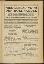 Nieuwsblad voor den boekhandel jrg 87, 1920, no 50, 22-06-1920 in 