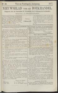 Nieuwsblad voor den boekhandel jrg 44, 1877, no 10, 02-02-1877 in 