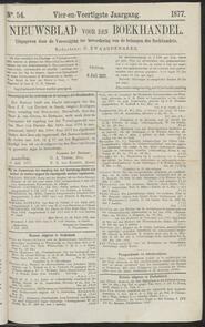 Nieuwsblad voor den boekhandel jrg 44, 1877, no 54, 06-07-1877 in 