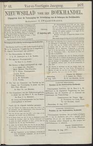 Nieuwsblad voor den boekhandel jrg 44, 1877, no 66, 17-08-1877 in 