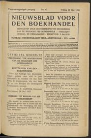 Nieuwsblad voor den boekhandel jrg 92, 1925, no 43, 29-05-1925 in 