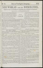 Nieuwsblad voor den boekhandel jrg 43, 1876, no 79, 03-10-1876 in 