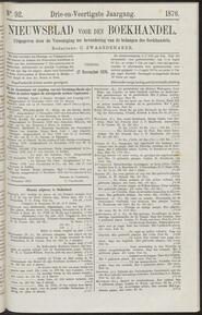 Nieuwsblad voor den boekhandel jrg 43, 1876, no 92, 17-11-1876 in 