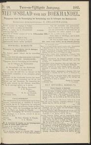 Nieuwsblad voor den boekhandel jrg 52, 1885, no 98, 08-12-1885 in 