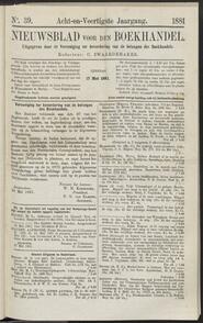 Nieuwsblad voor den boekhandel jrg 48, 1881, no 39, 17-05-1881 in 