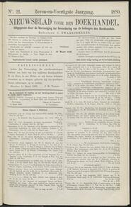 Nieuwsblad voor den boekhandel jrg 47, 1880, no 21, 12-03-1880 in 