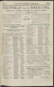 Nieuwsblad voor den boekhandel jrg 48, 1881, no 1, 04-01-1881 in 
