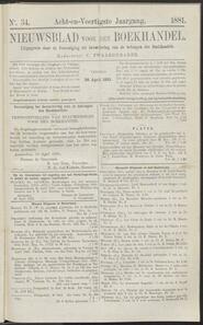 Nieuwsblad voor den boekhandel jrg 48, 1881, no 34, 29-04-1881 in 