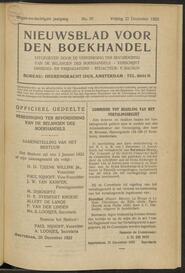 Nieuwsblad voor den boekhandel jrg 89, 1922, no 97, 22-12-1922 in 