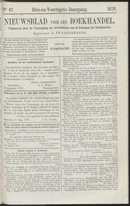 Nieuwsblad voor den boekhandel jrg 43, 1876, no 67, 22-08-1876 in 