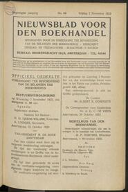 Nieuwsblad voor den boekhandel jrg 90, 1923, no 84, 02-11-1923 in 