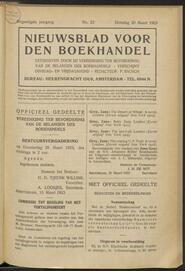 Nieuwsblad voor den boekhandel jrg 90, 1923, no 23, 20-03-1923 in 