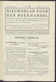 Nieuwsblad voor den boekhandel jrg 80, 1913, no 42, 27-05-1913 in 