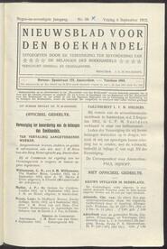 Nieuwsblad voor den boekhandel jrg 79, 1912, no 68, 06-09-1912 in 