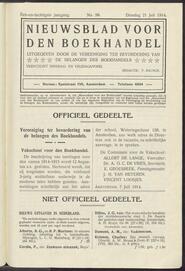 Nieuwsblad voor den boekhandel jrg 81, 1914, no 58, 21-07-1914 in 