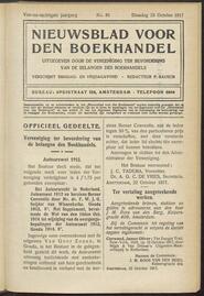 Nieuwsblad voor den boekhandel jrg 84, 1917, no 81, 23-10-1917 in 
