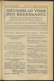 Nieuwsblad voor den boekhandel jrg 86, 1919, no 67, 05-09-1919 in 