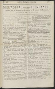 Nieuwsblad voor den boekhandel jrg 38, 1871, no 15, 21-02-1871 in 