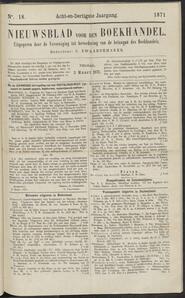 Nieuwsblad voor den boekhandel jrg 38, 1871, no 18, 03-03-1871 in 
