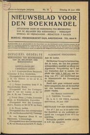 Nieuwsblad voor den boekhandel jrg 87, 1920, no 52, 29-06-1920 in 
