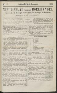Nieuwsblad voor den boekhandel jrg 38, 1871, no 12, 10-02-1871 in 