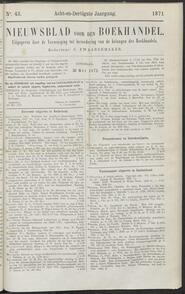 Nieuwsblad voor den boekhandel jrg 38, 1871, no 43, 30-05-1871 in 