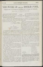 Nieuwsblad voor den boekhandel jrg 38, 1871, no 88, 03-11-1871 in 