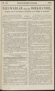 Nieuwsblad voor den boekhandel jrg 37, 1870, no 103, 24-12-1870 in 