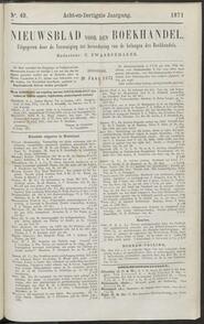 Nieuwsblad voor den boekhandel jrg 38, 1871, no 49, 20-06-1871 in 