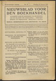 Nieuwsblad voor den boekhandel jrg 86, 1919, no 16, 25-02-1919 in 