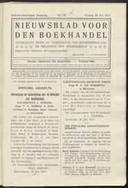 Nieuwsblad voor den boekhandel jrg 78, 1911, no 60, 28-07-1911 in 