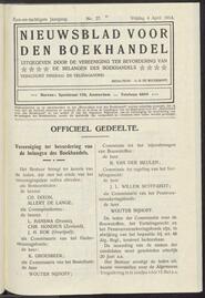 Nieuwsblad voor den boekhandel jrg 81, 1914, no 27, 04-04-1914 in 