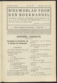 Nieuwsblad voor den boekhandel jrg 80, 1913, no 28, 08-04-1913 in 