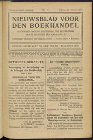 Nieuwsblad voor den boekhandel jrg 84, 1917, no 16, 23-02-1917 in 