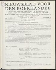 Nieuwsblad voor den boekhandel jrg 104, 1937, no 17, 28-04-1937 in 
