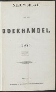 Nieuwsblad voor den boekhandel jrg 38, 1871 [Index]