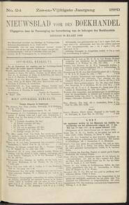 Nieuwsblad voor den boekhandel jrg 56, 1889, no 24, 26-03-1889 in 