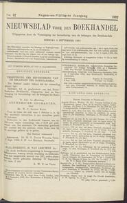 Nieuwsblad voor den boekhandel jrg 59, 1892, no 72, 06-09-1892 in 