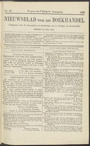 Nieuwsblad voor den boekhandel jrg 59, 1892, no 58, 19-07-1892 in 