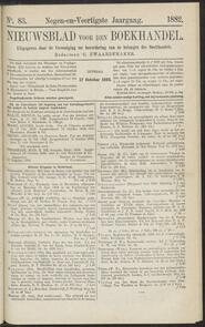 Nieuwsblad voor den boekhandel jrg 49, 1882, no 83, 17-10-1882 in 