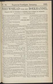 Nieuwsblad voor den boekhandel jrg 49, 1882, no 89, 07-11-1882 in 