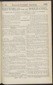 Nieuwsblad voor den boekhandel jrg 49, 1882, no 92, 17-11-1882 in 