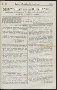 Nieuwsblad voor den boekhandel jrg 42, 1875, no 63, 10-08-1875 in 