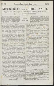 Nieuwsblad voor den boekhandel jrg 43, 1876, no 36, 05-05-1876 in 