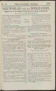 Nieuwsblad voor den boekhandel jrg 45, 1878, no 45, 07-06-1878 in 