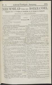 Nieuwsblad voor den boekhandel jrg 48, 1881, no 8, 28-01-1881 in 