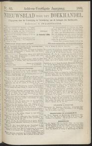 Nieuwsblad voor den boekhandel jrg 48, 1881, no 83, 11-10-1881 in 